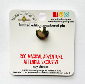 Doodlebug EXCLUSIVE 3 Craft Chicks Collectible Pin Say Cheese