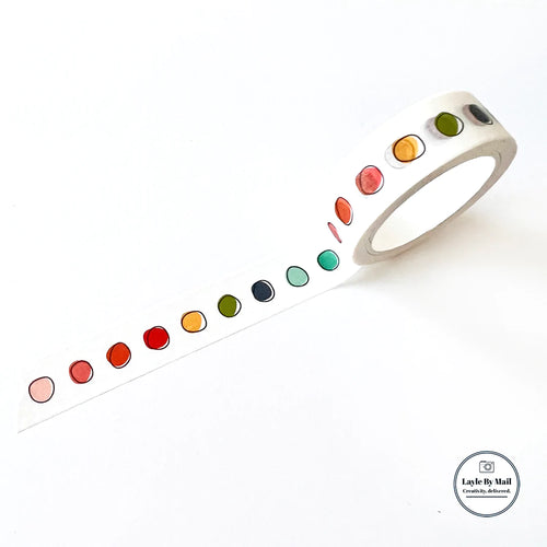 Layle By Mail Rainbow Outlined Circle Washi