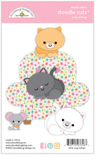Load image into Gallery viewer, Doodlebug Pretty Kitty Cozy Kitties Stand Alone Doodle Cuts