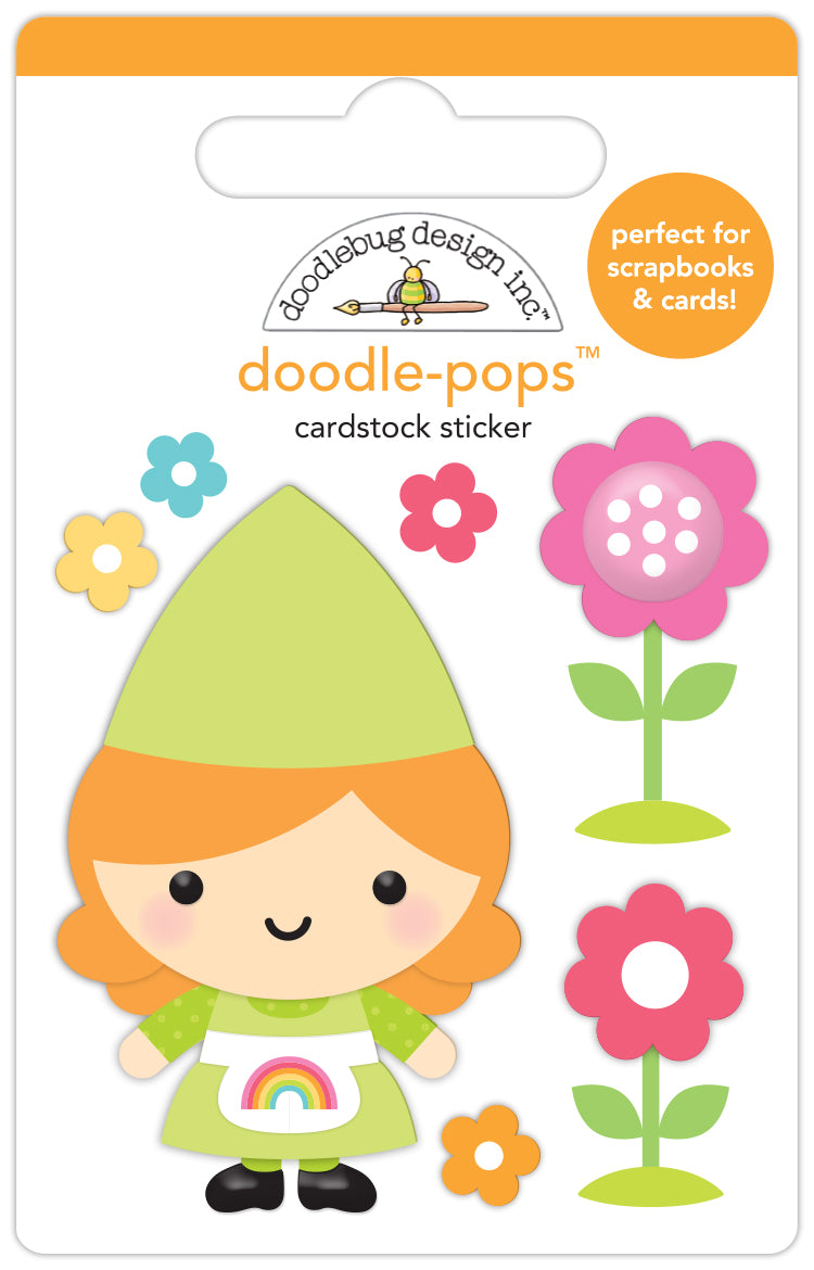 Doodlebug Over the Rainbow Garden Gnome Doodle-Pop
