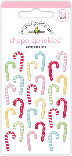 Candy Cane Lane  Shape Sprinkles