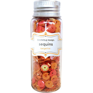 Doodlebug Sequins Tangerine