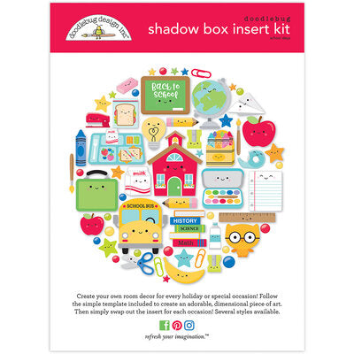 Doodlebug School Days Shadow Box Insert Kit