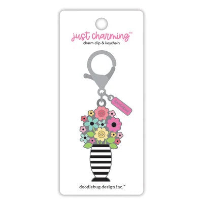 Doodlebug My Happy Place Just Charming Clip & Key Chain