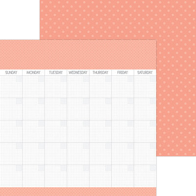 Doodlebug Day to Day Double Sides Calendar Pages - Coral