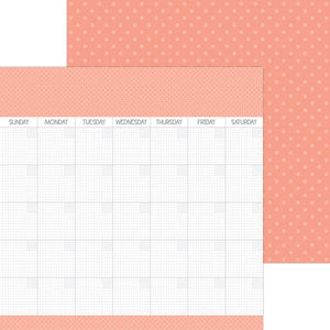 Doodlebug Day to Day Double Sides Calendar Pages - Coral